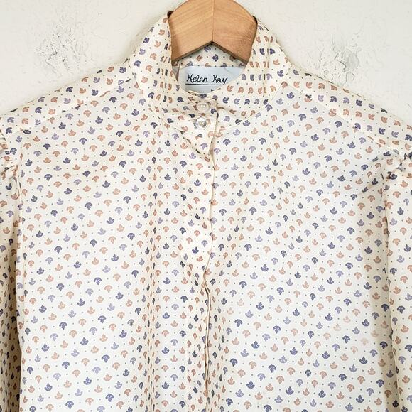Helen Kay for Lucky Tops Button Front Top Blouse Vintage Women's Small - Picture 2 of 10